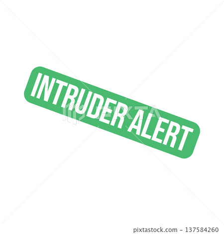 Intruder Alert Rubber Stamp Vector Template 137584260