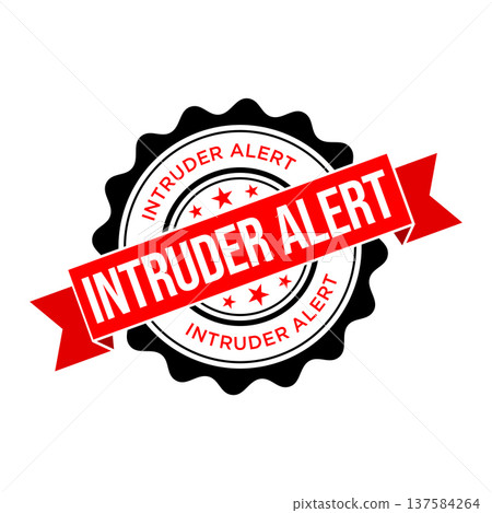 Intruder Alert Rubber Stamp Vector Template Intruder Alert Rubber Stamp Vector Template 137584264