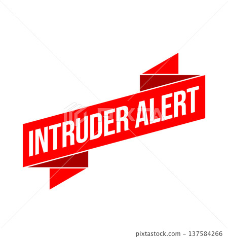 Intruder Alert Rubber Stamp Vector Template 137584266