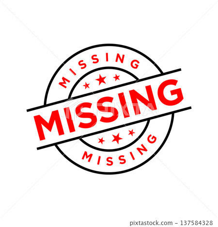 Missing Letter Rubber Stamp Vector Template Missing Letter Rubber Stamp Vector Template 137584328
