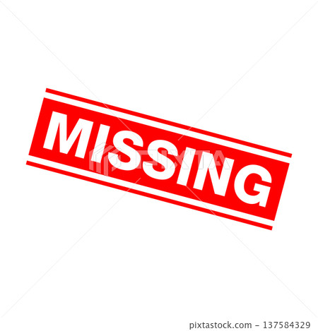 Missing Letter Rubber Stamp Vector Template Missing Letter Rubber Stamp Vector Template 137584329