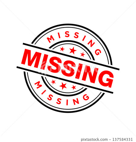 Missing Letter Rubber Stamp Vector Template Missing Letter Rubber Stamp Vector Template 137584331