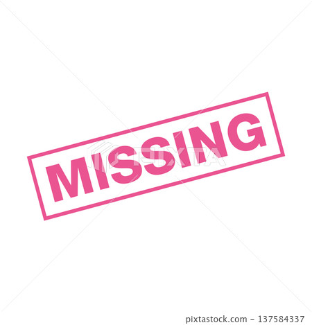 Missing Letter Rubber Stamp Vector Template Missing Letter Rubber Stamp Vector Template 137584337