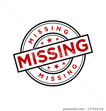 Missing Letter Rubber Stamp Vector Template 137584338