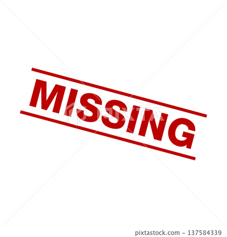 Missing Letter Rubber Stamp Vector Template Missing Letter Rubber Stamp Vector Template 137584339