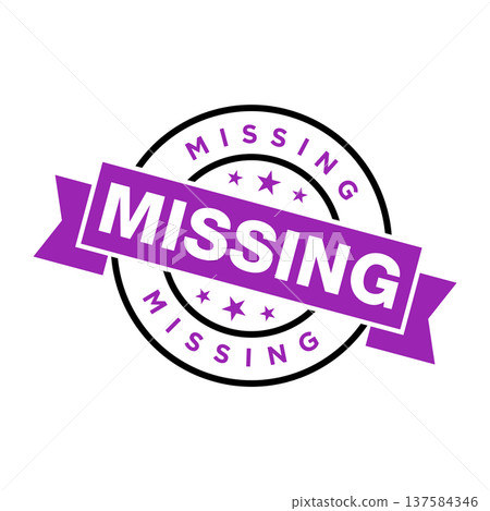 Missing Letter Rubber Stamp Vector Template Missing Letter Rubber Stamp Vector Template 137584346