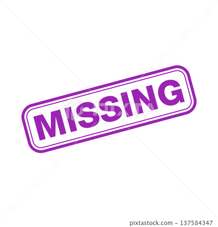 Missing Letter Rubber Stamp Vector Template Missing Letter Rubber Stamp Vector Template 137584347