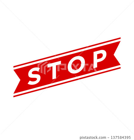 Stop Letter Rubber Stamp Vector Template 137584395