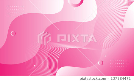 Abstract Pink Gradient Fluid Wave Background with Modern Line Elements 137584471