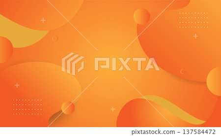 Abstract Orange Gradient Geometric Background 137584472