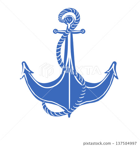 Anchor icon. Flat design. Paper cut design. Anchor icon. Flat design. Paper cut design. 137584997
