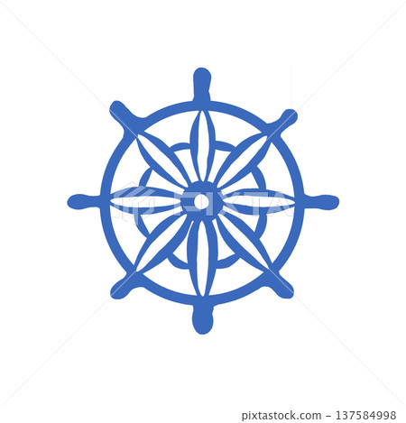 Steering wheel simple icon. Flat design. Paper cut design. Steering wheel simple icon. Flat design. Paper cut design. 137584998