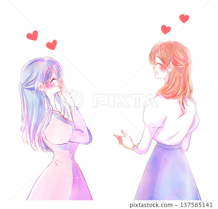 年輕女性對她們著迷的事物充滿熱情。 年輕女性對她們著迷的事物充滿熱情。 137585141