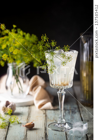 Brine cocktail in a glass Brine cocktail in a glass 137585412