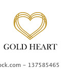 Luxury triple layer gold heart 137585465