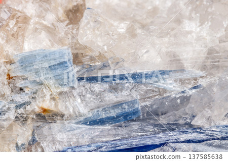 Macro mineral stone Kyanite a white background 137585638