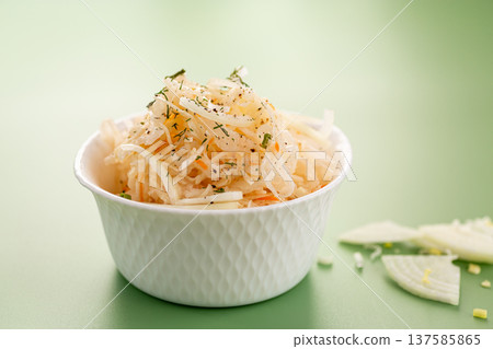 vegetarian cabbage salad healthy homemade food concept vegetarian cabbage salad healthy homemade food concept 137585865