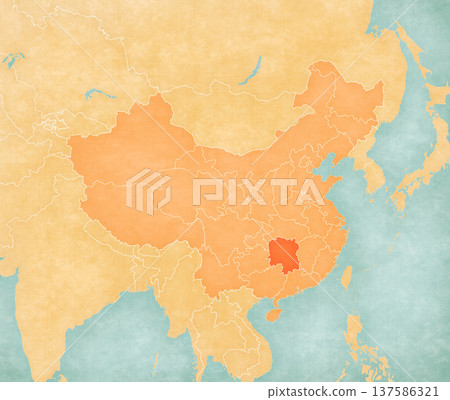 Map of China - Hunan 137586321