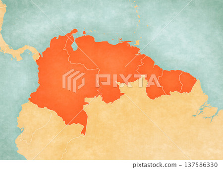 Map of Northern South America - all countries 137586330