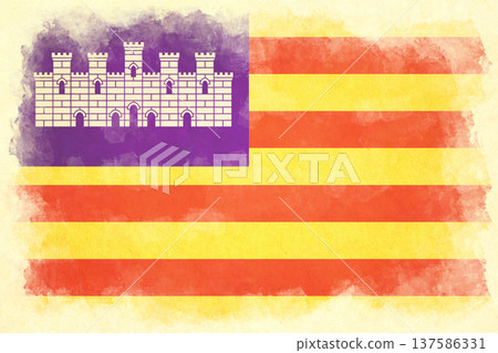 Balearic Islands - vintage flag 137586331