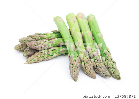 Asparagus on the white background Asparagus on the white background 137587871