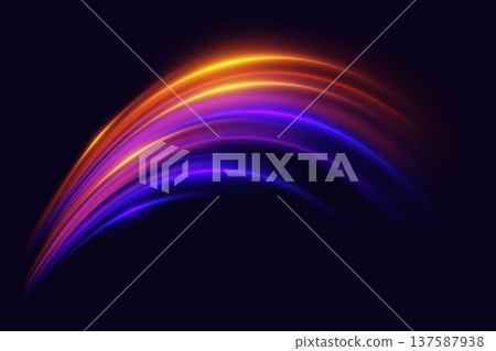 Abstract glowing light trails creating futuristic digital background Abstract glowing light trails creating futuristic digital background 137587938