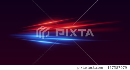 Red blue light trails representing speed data Red blue light trails representing speed data 137587979