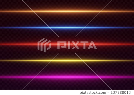 Vibrant glowing light beams creating technology effect Vibrant glowing light beams creating technology effect 137588013