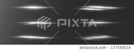 Speed light streaks creating abstract horizontal lines effect Speed light streaks creating abstract horizontal lines effect 137588016