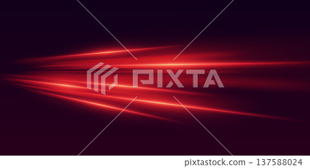 Red light trails creating speed and motion effect 137588024
