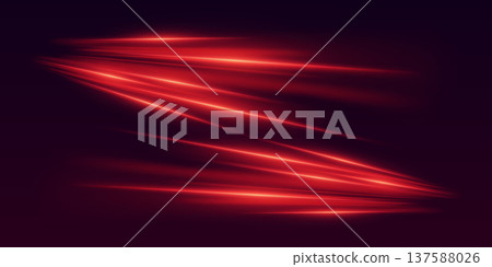 Red light streaks creating abstract speed movement background 137588026
