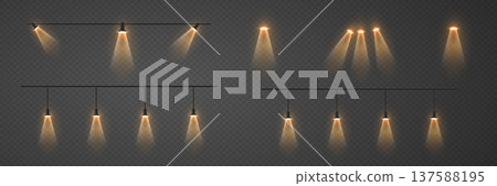 Warm light spotlighting with transparent background for effects Warm light spotlighting with transparent background for effects 137588195