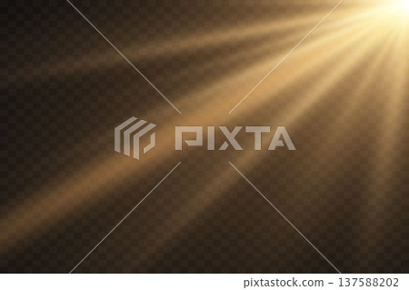 Golden light rays shining creating abstract lens flare effect Golden light rays shining creating abstract lens flare effect 137588202