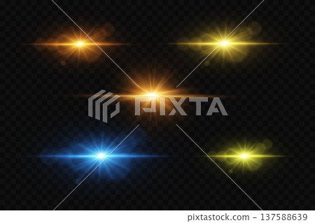 Colorful lens flare light effect collection on transparent background Colorful lens flare light effect collection on transparent background 137588639