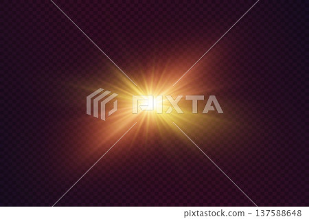 Golden yellow sunburst radiating light beams Golden yellow sunburst radiating light beams 137588648