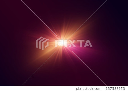 Bright light flare creating abstract lens effect background 137588653