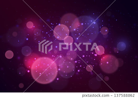 Glowing bokeh particles creating vibrant purple pink abstract background Glowing bokeh particles creating vibrant purple pink abstract background 137588862