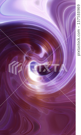 Glossy purple and pink liquid swirl forming a smooth abstract vortex with luminous highlights and elegant flowing motion Glossy purple and pink liquid swirl forming a smooth abstract vortex with luminous highlights and elegant flowing motion 137588969