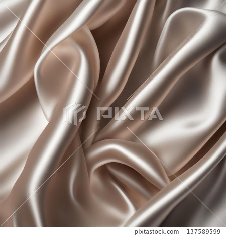 Luxurious satin folds create an elegant, flowing design, capturing the essence of sophistication and grace 137589599