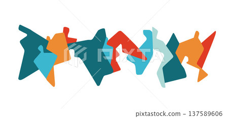 People of the future , virtual reality abstract background , horizontal vector creative illustration People of the future , virtual reality abstract background , horizontal vector creative illustration 137589606