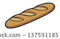 French baguette. Vector isolated illustration 137591185