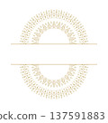 Gold mandala divider ornamental border decorative line art element 137591883