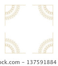 Gold ornamental frame mandala decorative corner border line art 137591884
