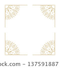 Gold ornamental frame mandala decorative corner border line art 137591887