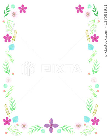 花草裝飾框 花草裝飾框 137591911