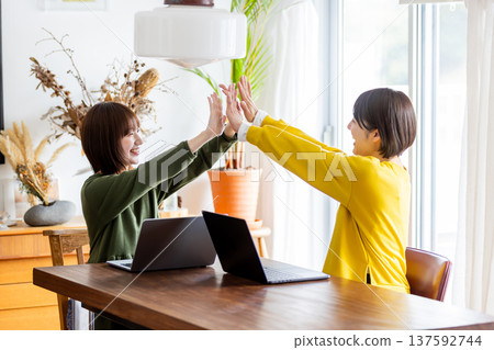 Businesswoman working in a stylish office Businesswoman working in a stylish office 137592744