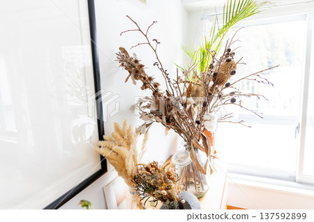 Interior dried flowers Interior dried flowers 137592899