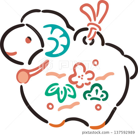 2027羊年新年黏土鈴鐺水彩手繪插畫日式幸運符,松樹、竹子、梅花,新年賀卡素材 2027羊年新年黏土鈴鐺水彩手繪插畫日式幸運符,松樹、竹子、梅花,新年賀卡素材 137592989