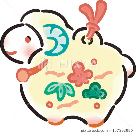 2027羊年新年黏土鈴鐺水彩手繪插畫日式幸運符,松樹、竹子、梅花,新年賀卡素材 2027羊年新年黏土鈴鐺水彩手繪插畫日式幸運符,松樹、竹子、梅花,新年賀卡素材 137592990