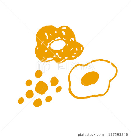 一組用蠟筆手繪的隨意風格的花卉插圖,可愛簡潔的塗鴉式花朵裝飾。 一組用蠟筆手繪的隨意風格的花卉插圖,可愛簡潔的塗鴉式花朵裝飾。 137593246